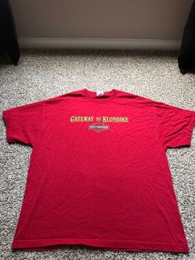 Harley-Davidson Red Gateway to Klondike Logo Tee